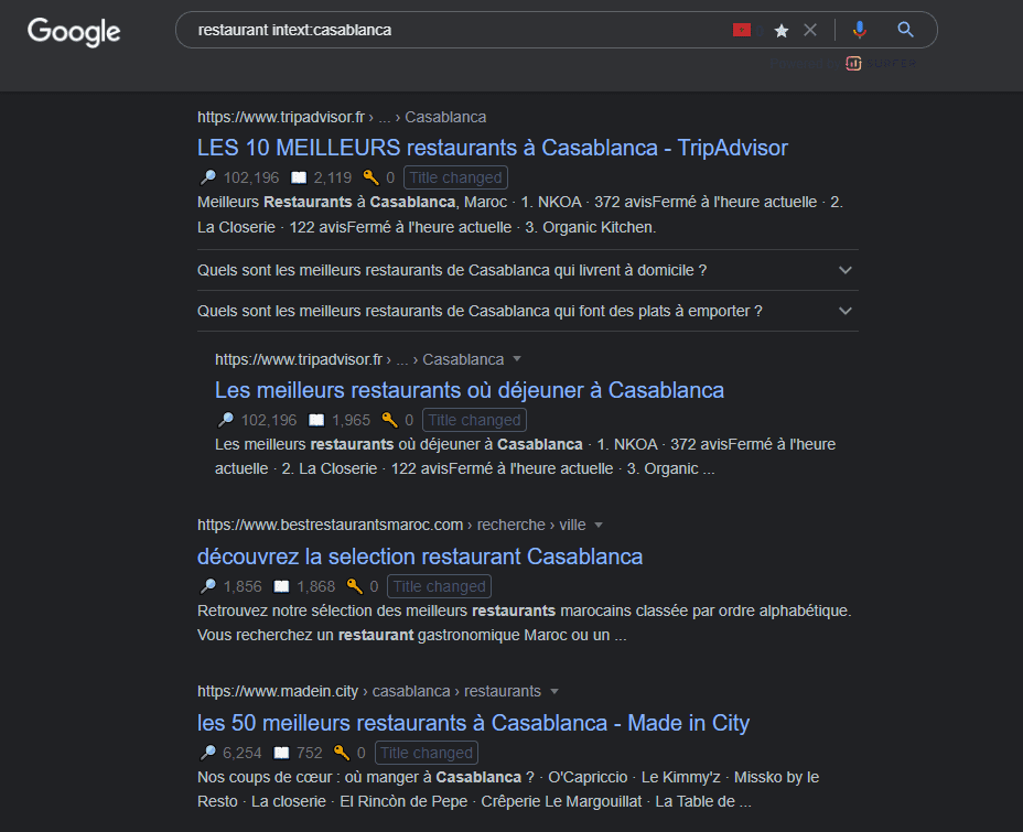 Recherche dans le texte